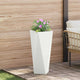 Vidaxx jardinière blanc 30 x 30 x 75 cm acier