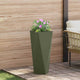 Vidaxx jardinière vert olive 30 x 30 x 75 cm acier