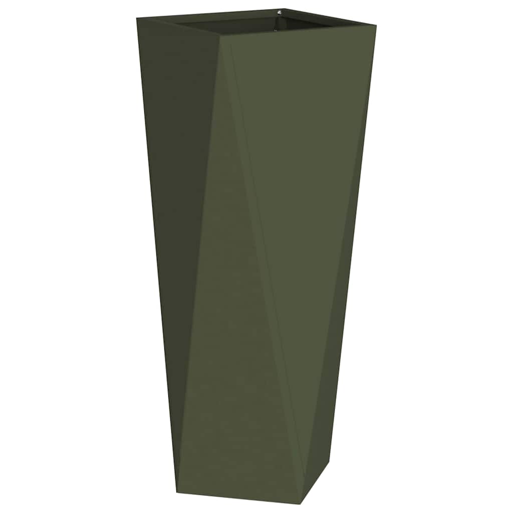 Vidaxx jardinière vert olive 30 x 30 x 75 cm acier