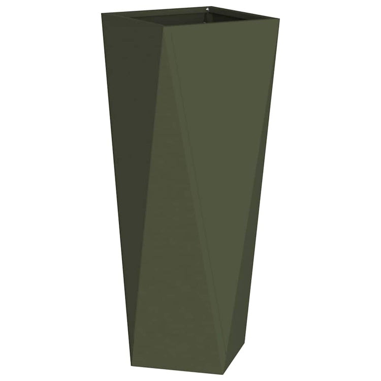 Vidaxx jardinière vert olive 30 x 30 x 75 cm acier