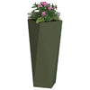 Vidaxx jardinière vert olive 30 x 30 x 75 cm acier