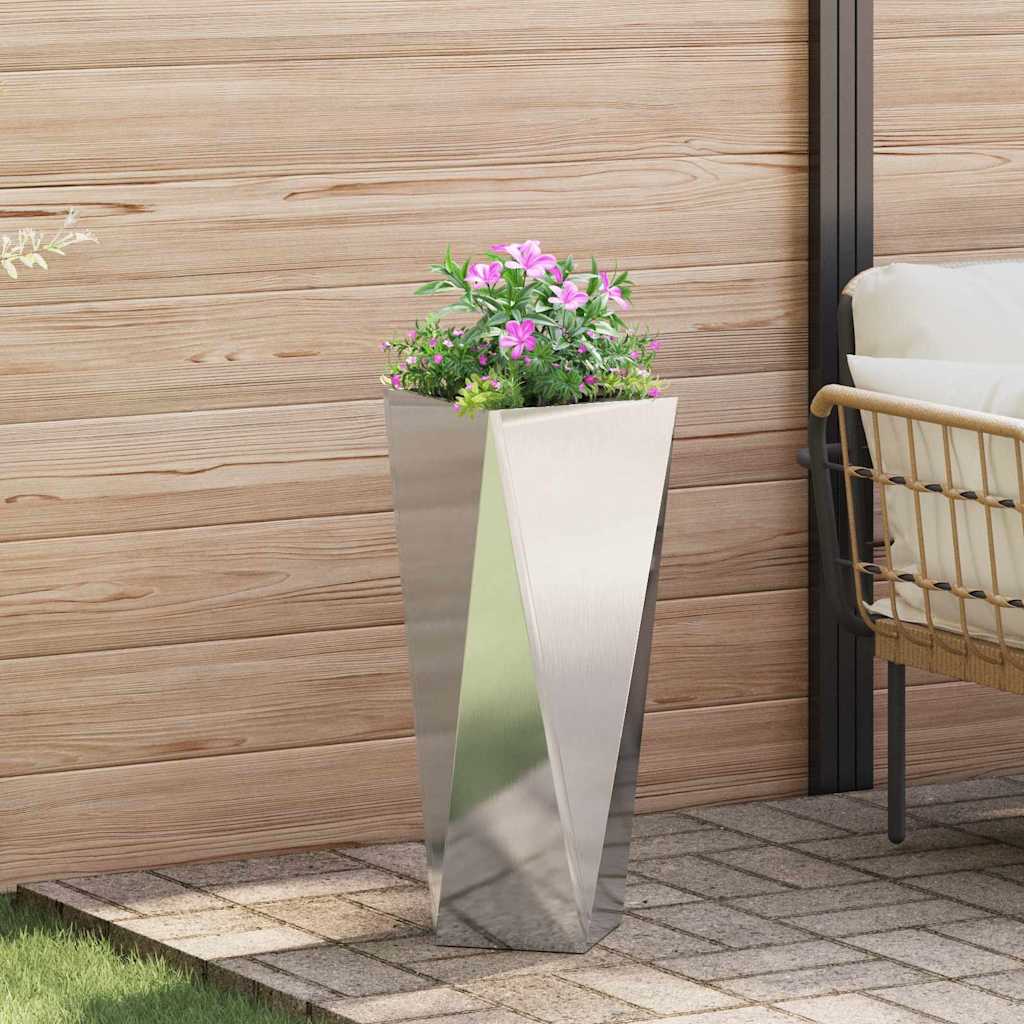 Vidaxx jardinière argent 30 x 30 x 75 cm acier inoxydable