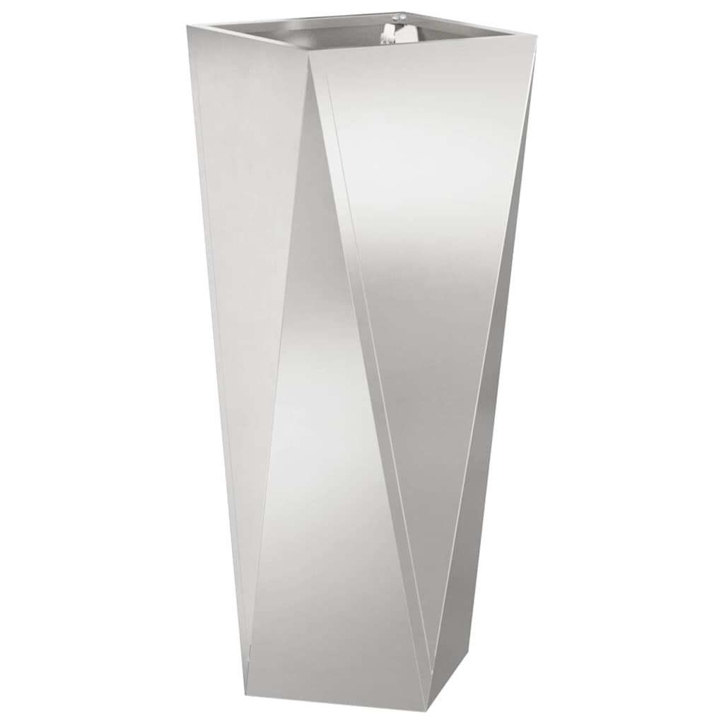 Vidaxx jardinière argent 30 x 30 x 75 cm acier inoxydable