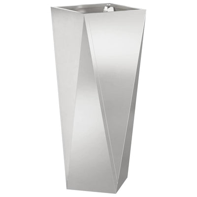 Vidaxx jardinière argent 30 x 30 x 75 cm acier inoxydable