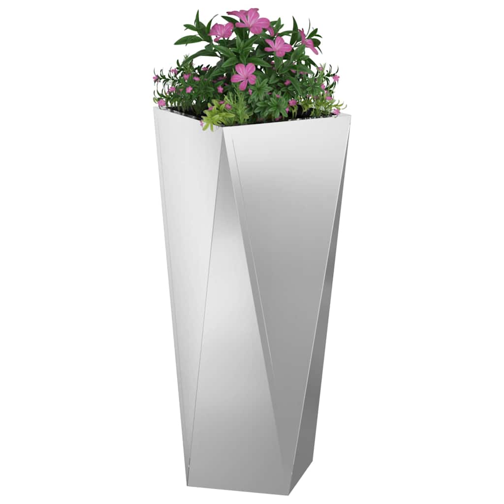 Vidaxx jardinière argent 30 x 30 x 75 cm en acier galvanisé