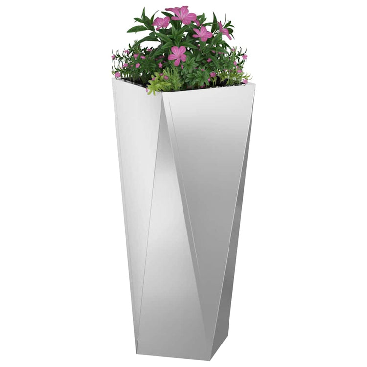 Vidaxx jardinière 2 pcs argent 30 x 30 x 75 cm acier galvanisé