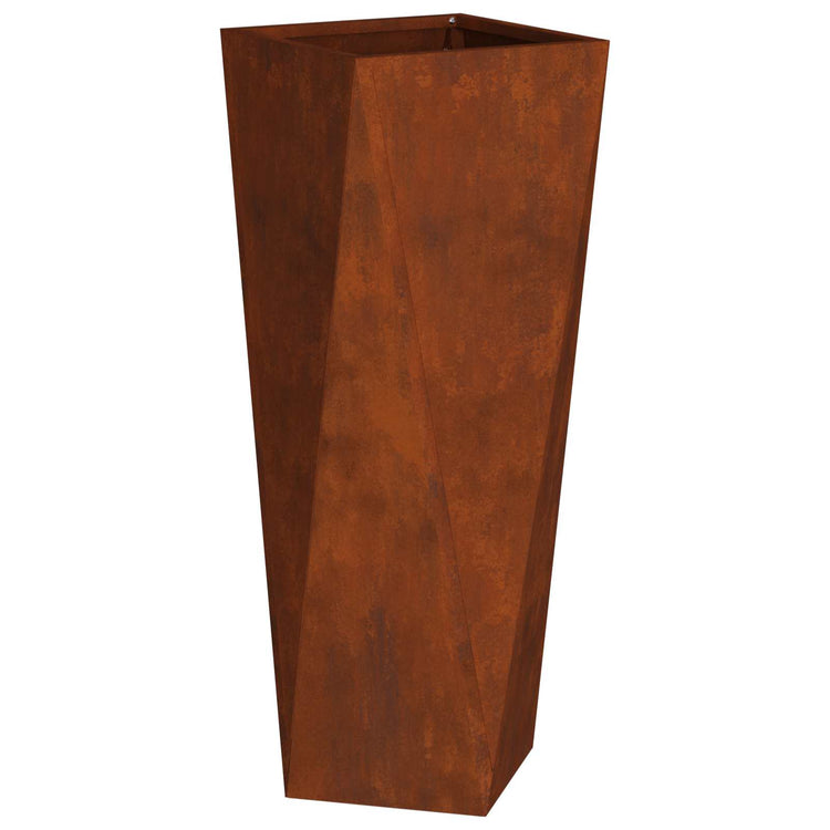 Vidaxl jardinière rouillé 30 x 30 x 75 cm acier corten