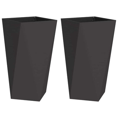 Vidaxx jardinière 2 pcs noir 40 x 40 x 75 cm acier