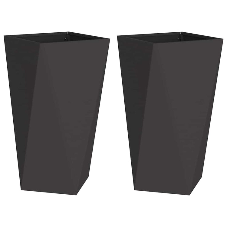 Vidaxx jardinière 2 pcs noir 40 x 40 x 75 cm acier
