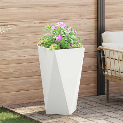 Vidaxx jardinière blanc 40 x 40 x 75 cm acier