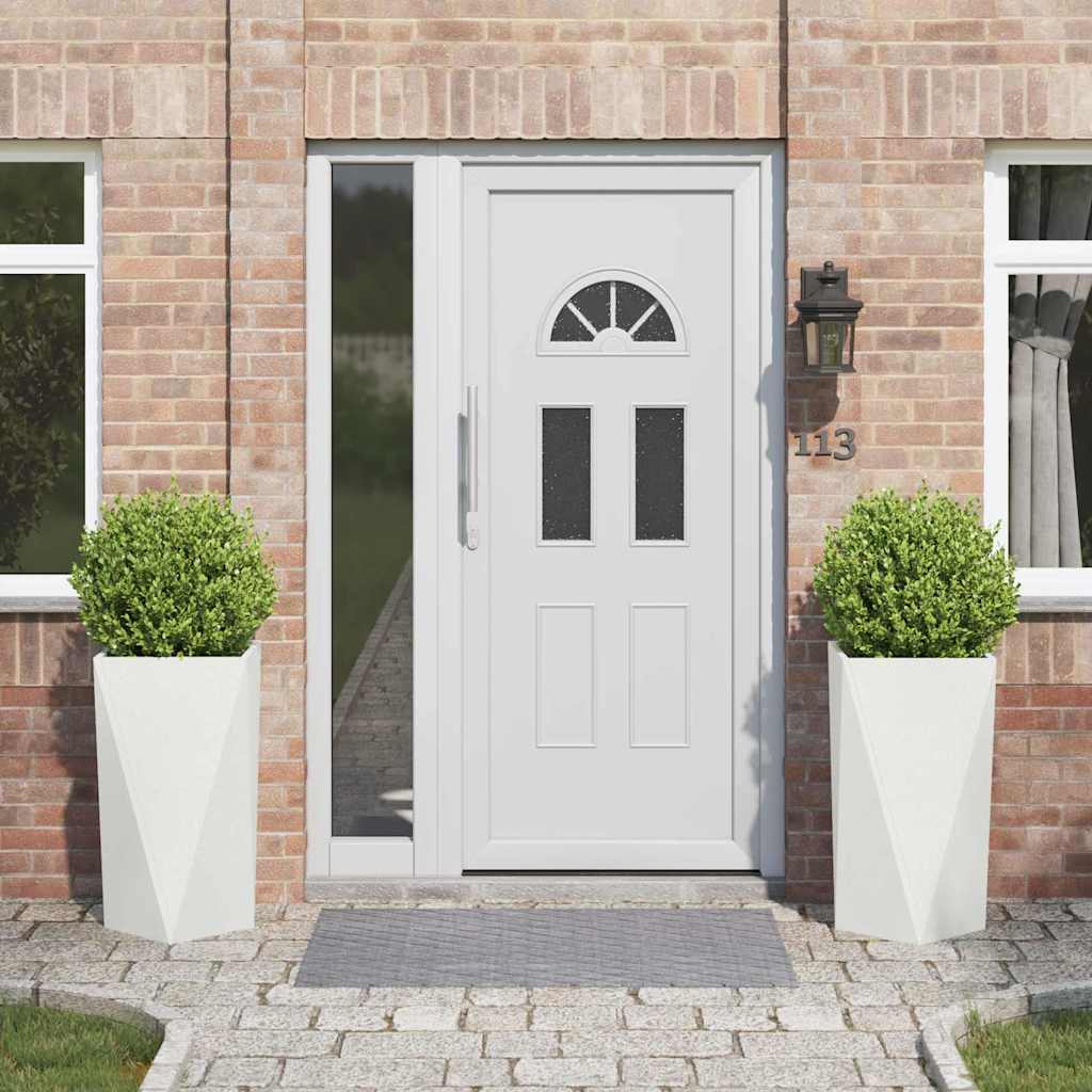 Vidaxx jardinière 2 pcs blanc 40 x 40 x 75 cm acier