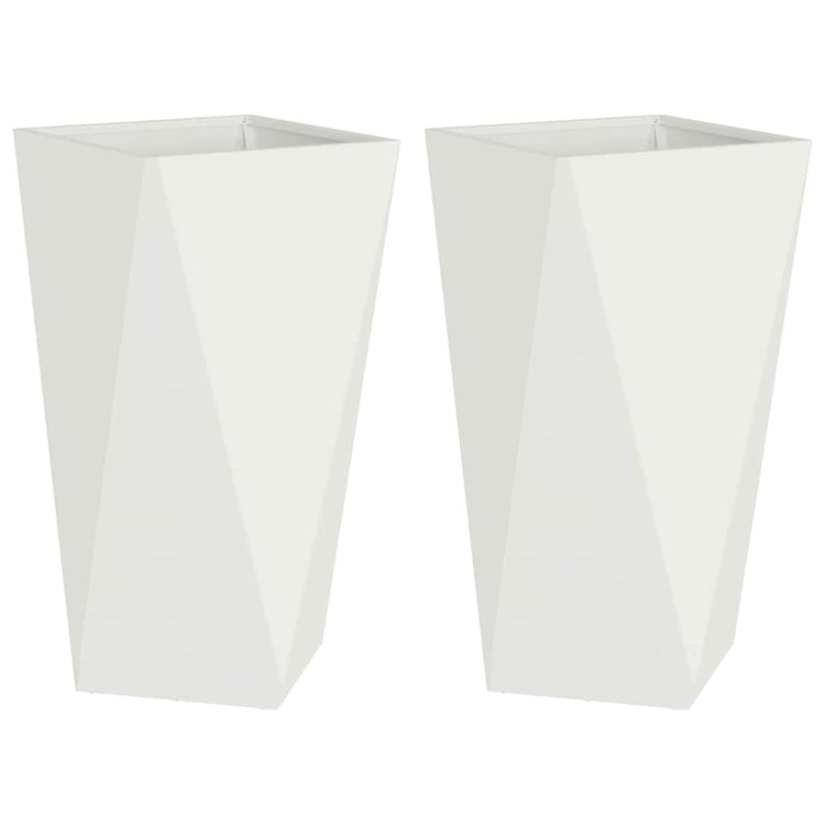 Vidaxx jardinière 2 pcs blanc 40 x 40 x 75 cm acier