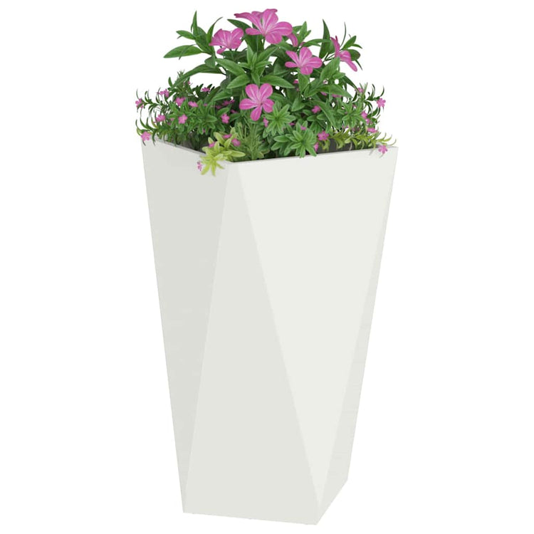 Vidaxx jardinière 2 pcs blanc 40 x 40 x 75 cm acier