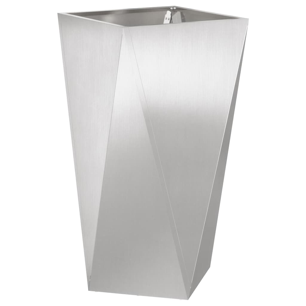 Vidaxx jardinière argent 40 x 40 x 75 cm acier inoxydable