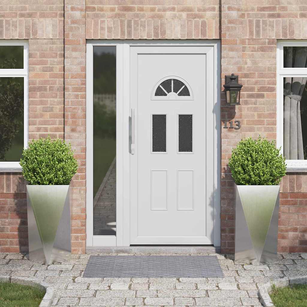 Vidaxx jardinière 2 pcs argent 40 x 40 x 75 cm acier inoxydable