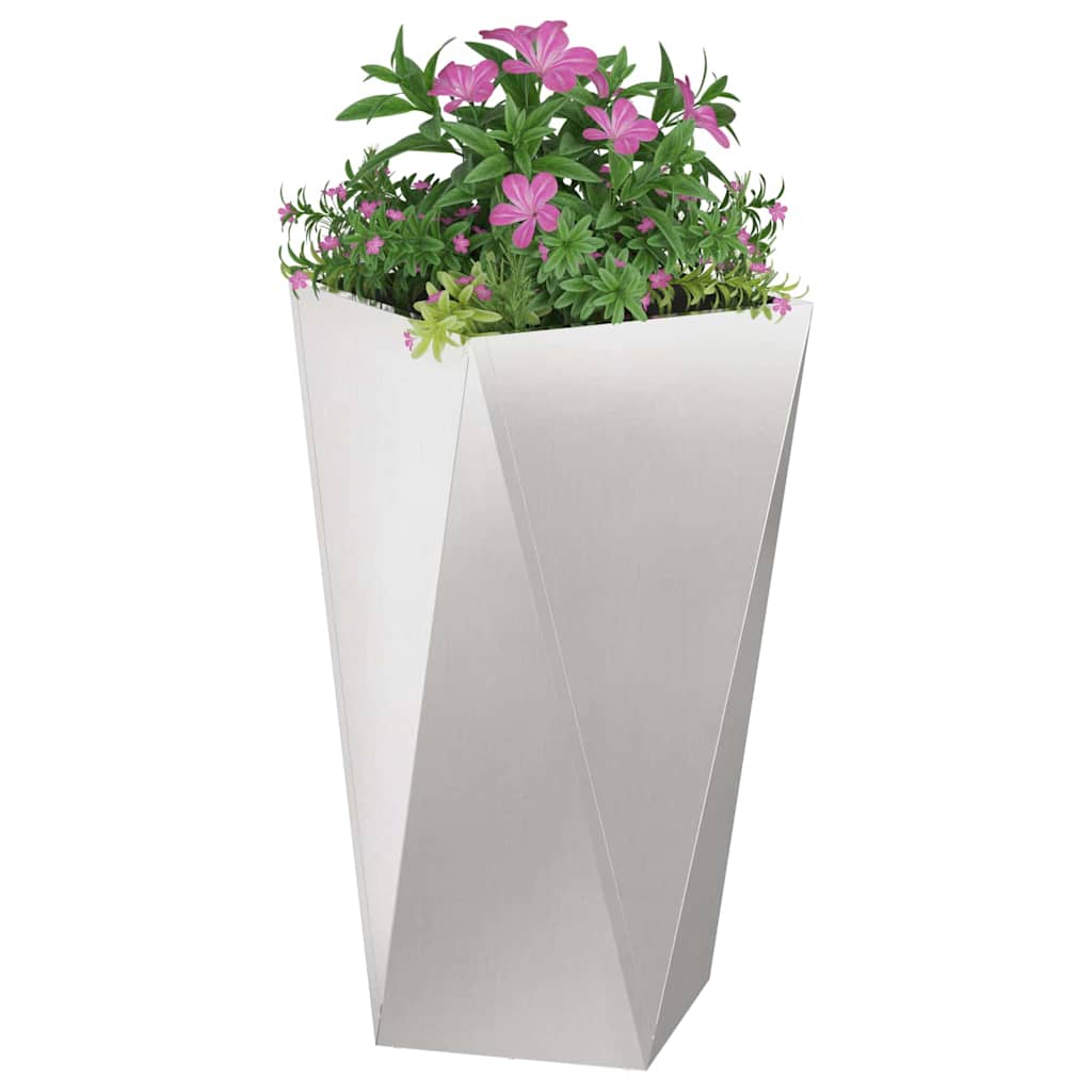 Vidaxx jardinière 2 pcs argent 40 x 40 x 75 cm acier inoxydable