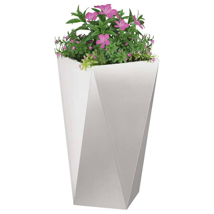 Vidaxx jardinière 2 pcs argent 40 x 40 x 75 cm acier inoxydable