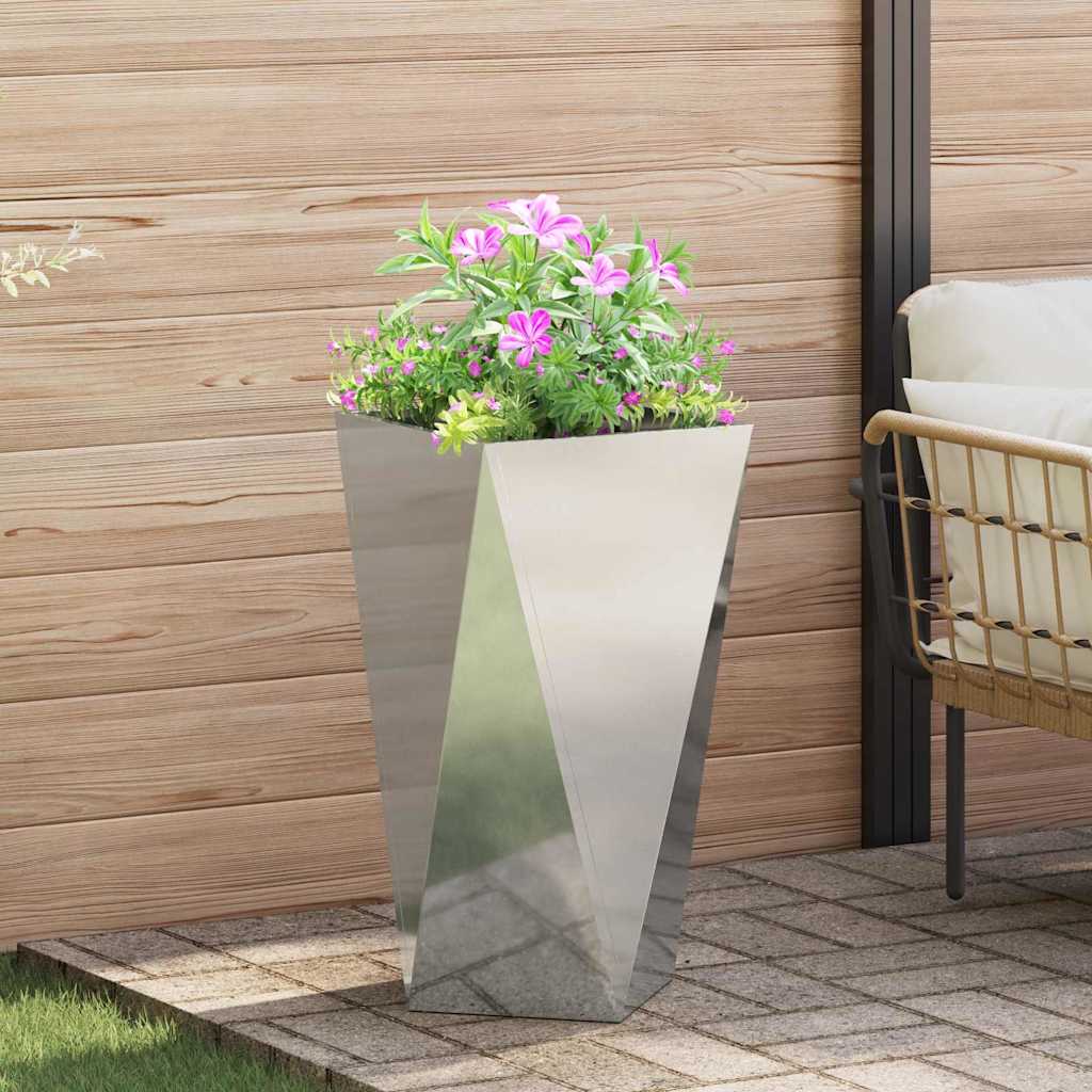 Vidaxx jardinière argent 40 x 40 x 75 cm en acier galvanisé