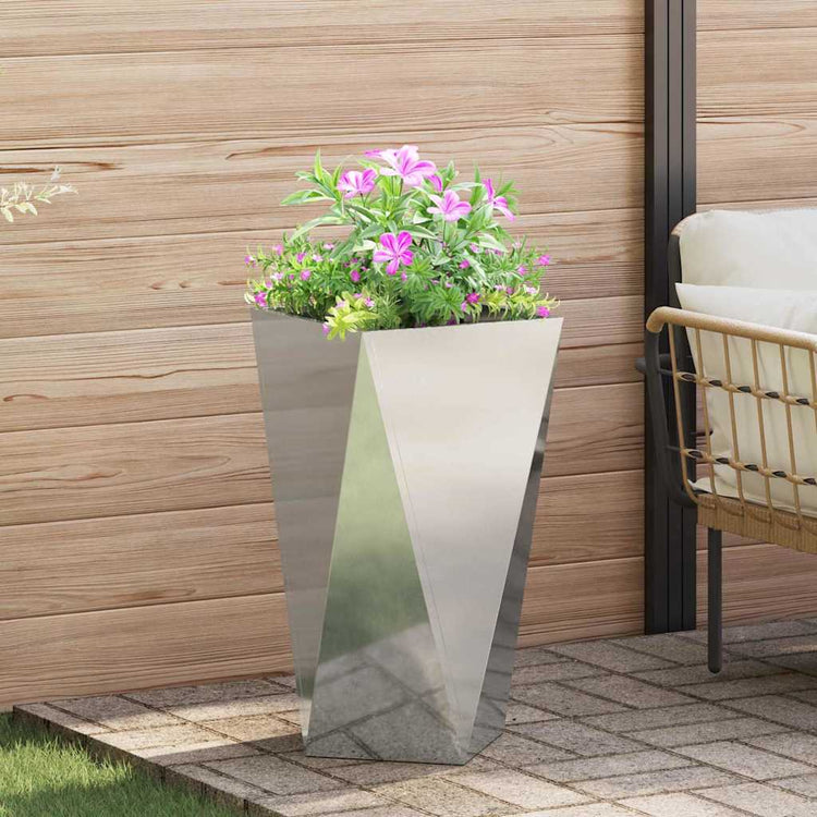 Vidaxx jardinière argent 40 x 40 x 75 cm en acier galvanisé