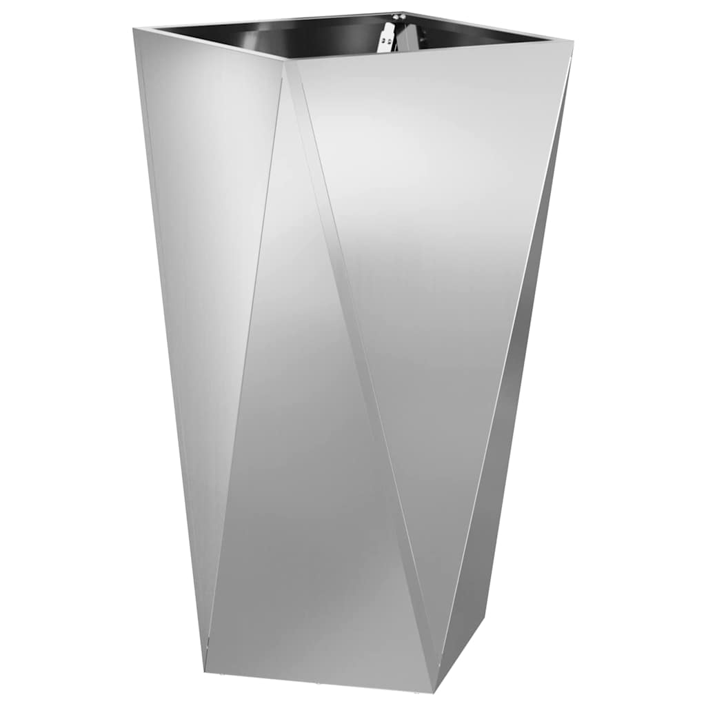 Vidaxx jardinière argent 40 x 40 x 75 cm en acier galvanisé