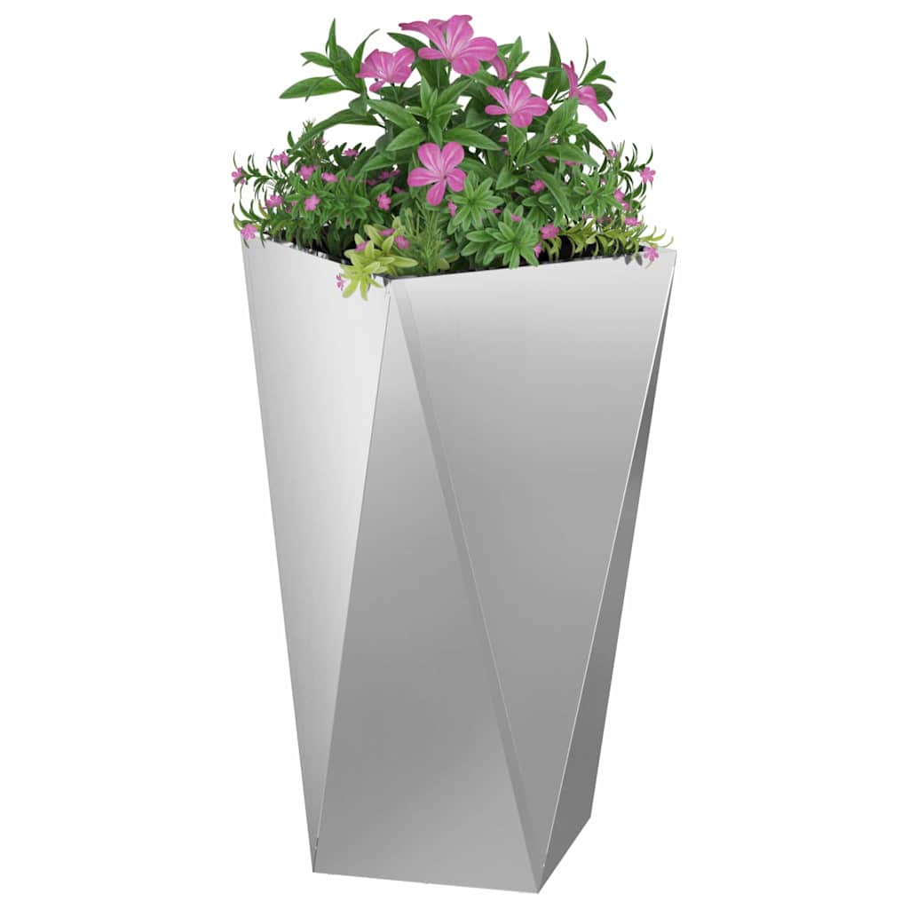 Vidaxx jardinière 2 pcs argent 40 x 40 x 75 cm acier galvanisé