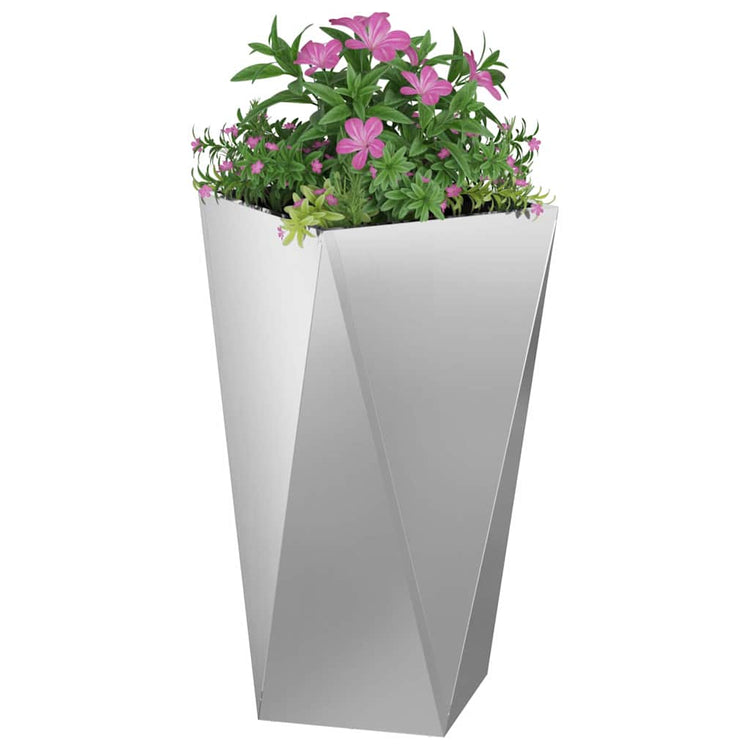 Vidaxx jardinière 2 pcs argent 40 x 40 x 75 cm acier galvanisé