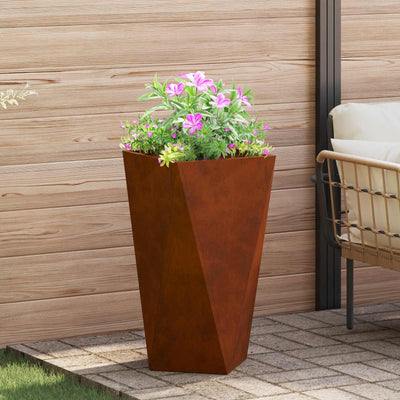 Vidaxl jardinière rouillé 40 x 40 x 75 cm acier corten