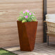 Vidaxl jardinière rouillé 40 x 40 x 75 cm acier corten