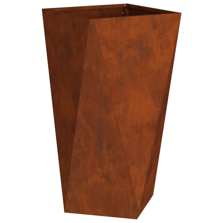 Vidaxl jardinière rouillé 40 x 40 x 75 cm acier corten