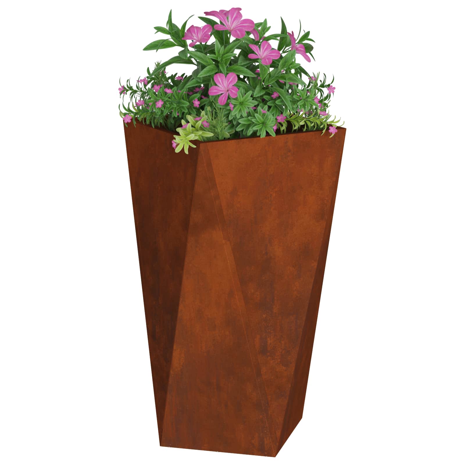 Vidaxl jardinière rouillé 40 x 40 x 75 cm acier corten