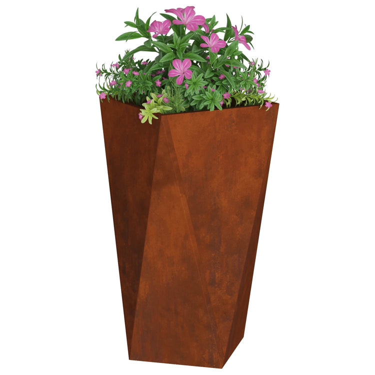 Vidaxl jardinière rouillé 40 x 40 x 75 cm acier corten