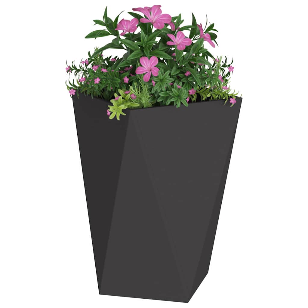 Vidaxx jardinière 2 pcs noir 50 x 50 x 75 cm acier