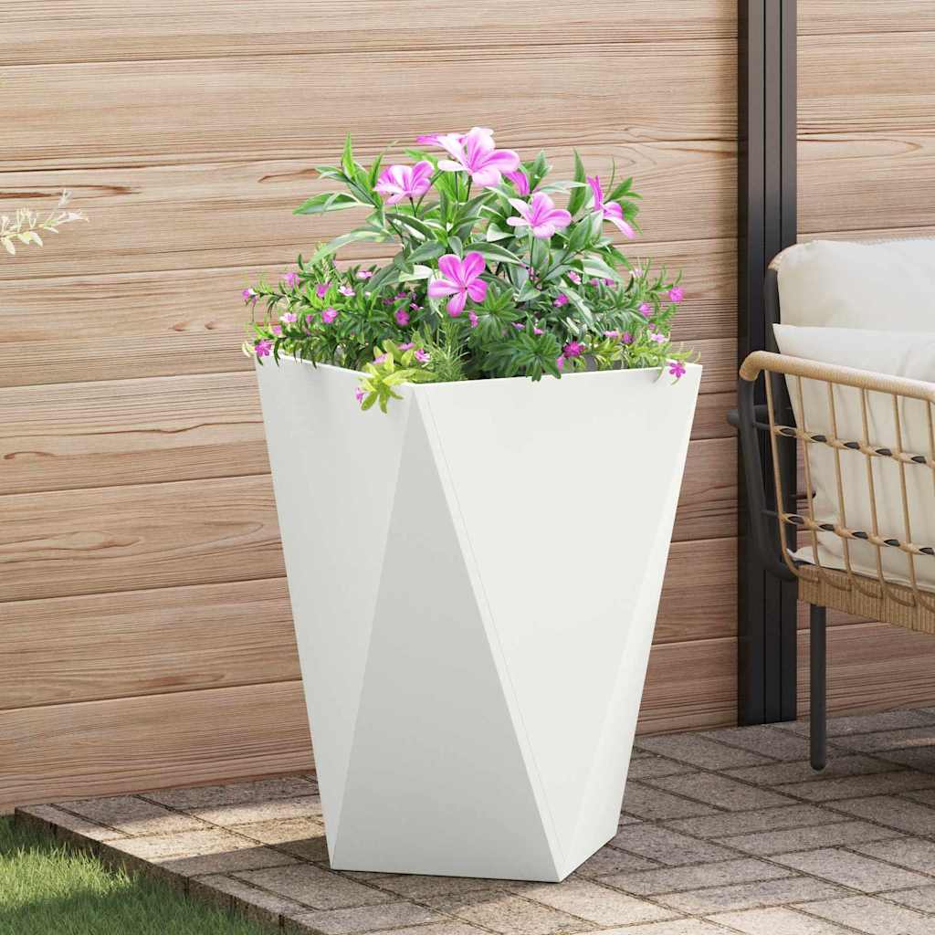 Vidaxx jardinière blanc 50 x 50 x 75 cm acier