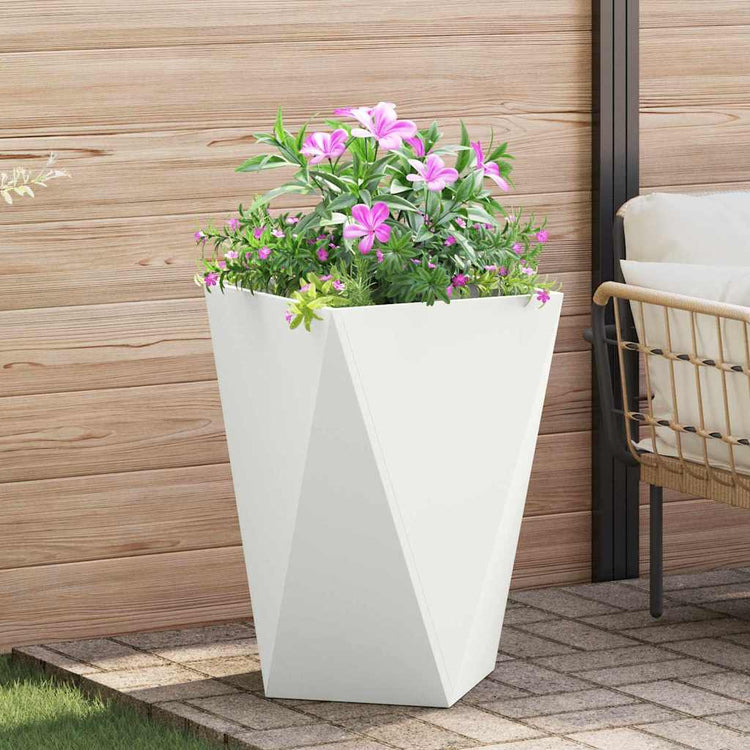Vidaxx jardinière blanc 50 x 50 x 75 cm acier