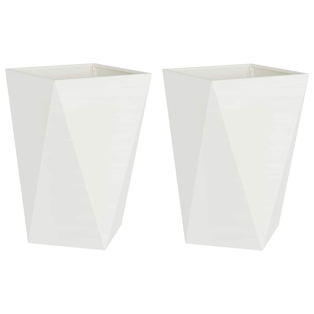 Vidaxx jardinière 2 pcs blanc 50 x 50 x 75 cm acier