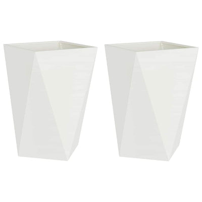 Vidaxx jardinière 2 pcs blanc 50 x 50 x 75 cm acier