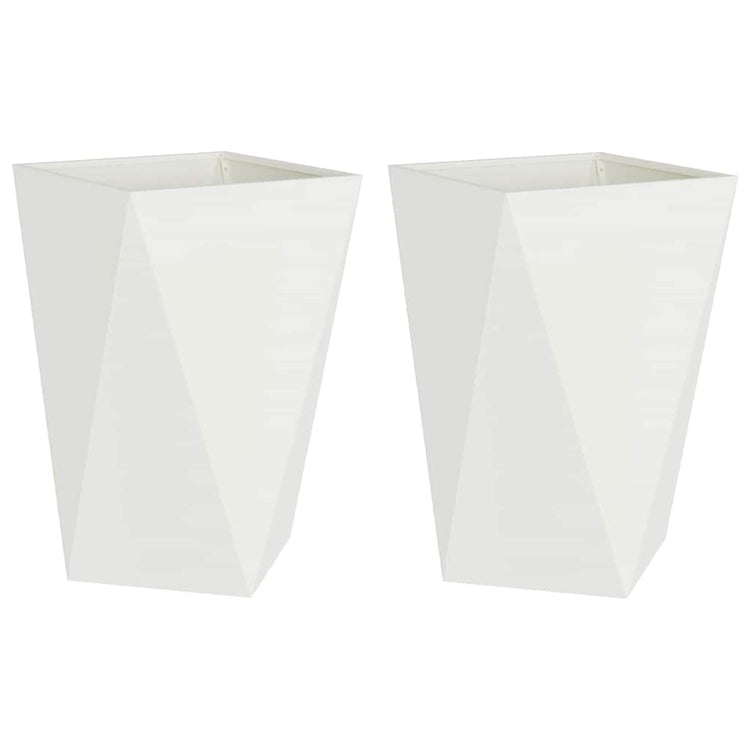Vidaxx jardinière 2 pcs blanc 50 x 50 x 75 cm acier