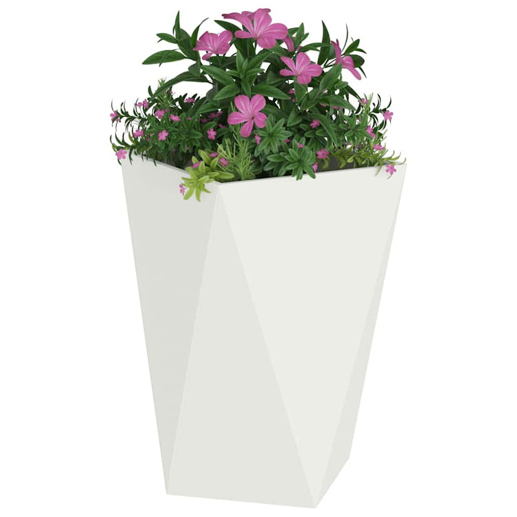 Vidaxx jardinière 2 pcs blanc 50 x 50 x 75 cm acier