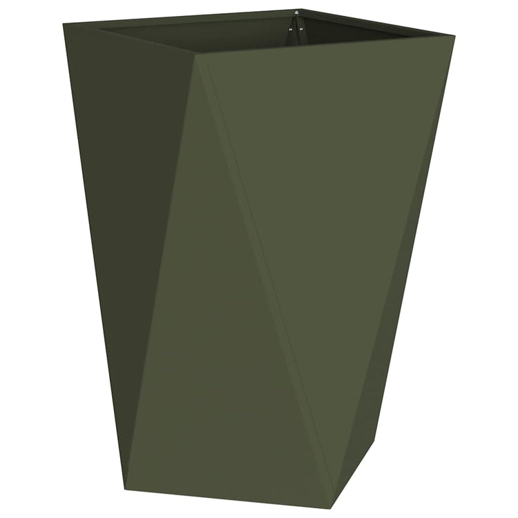 Vidaxx jardinière vert olive 50 x 50 x 75 cm acier