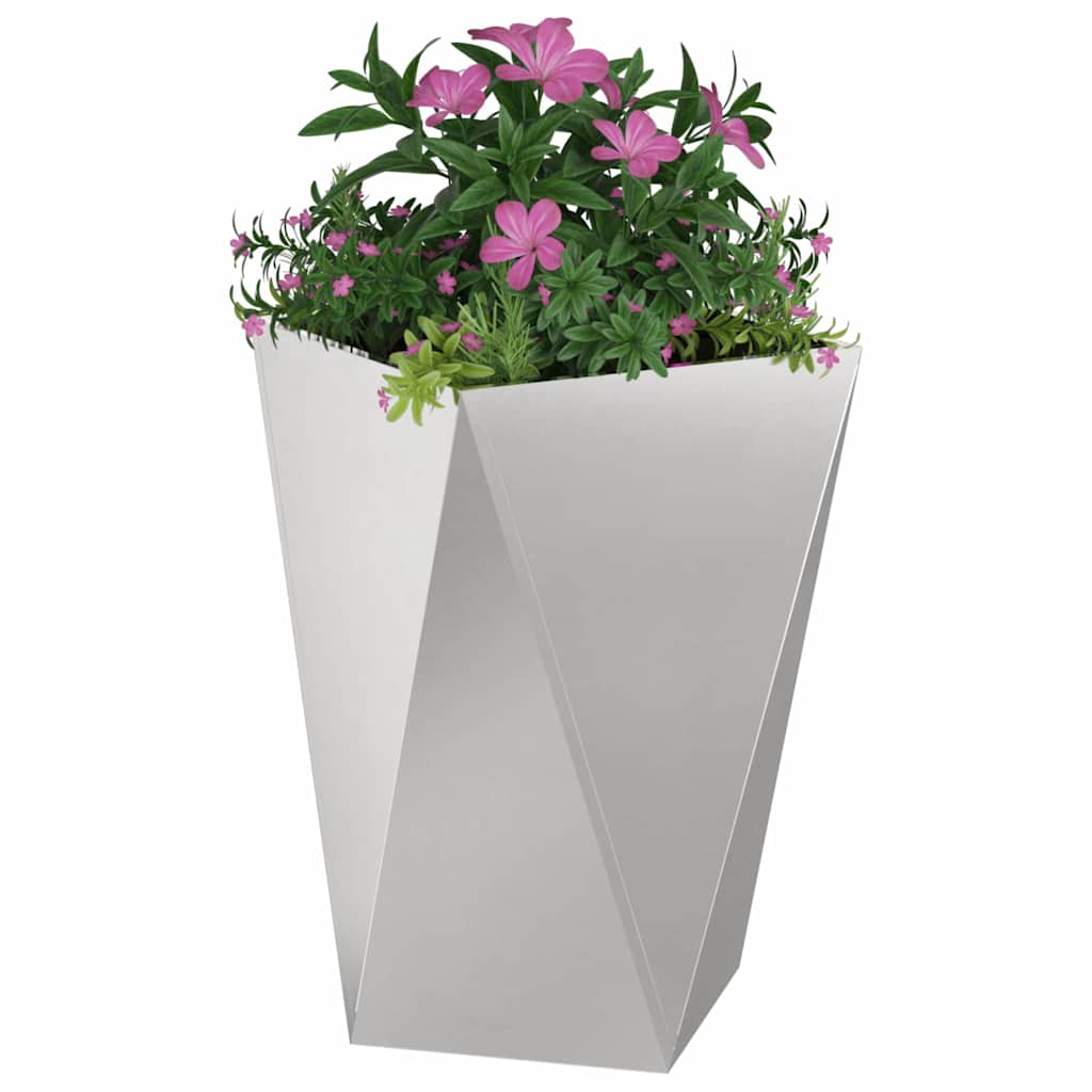 Vidaxx jardinière argent 50 x 50 x 75 cm acier inoxydable