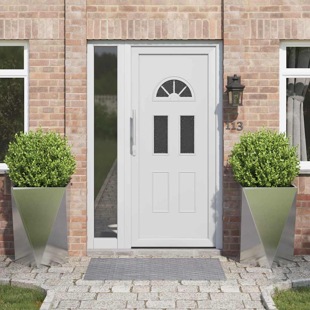 Vidaxx jardinière 2 pcs argent 50 x 50 x 75 cm acier inoxydable