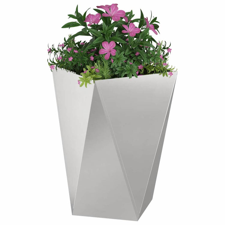 Vidaxx jardinière 2 pcs argent 50 x 50 x 75 cm acier inoxydable