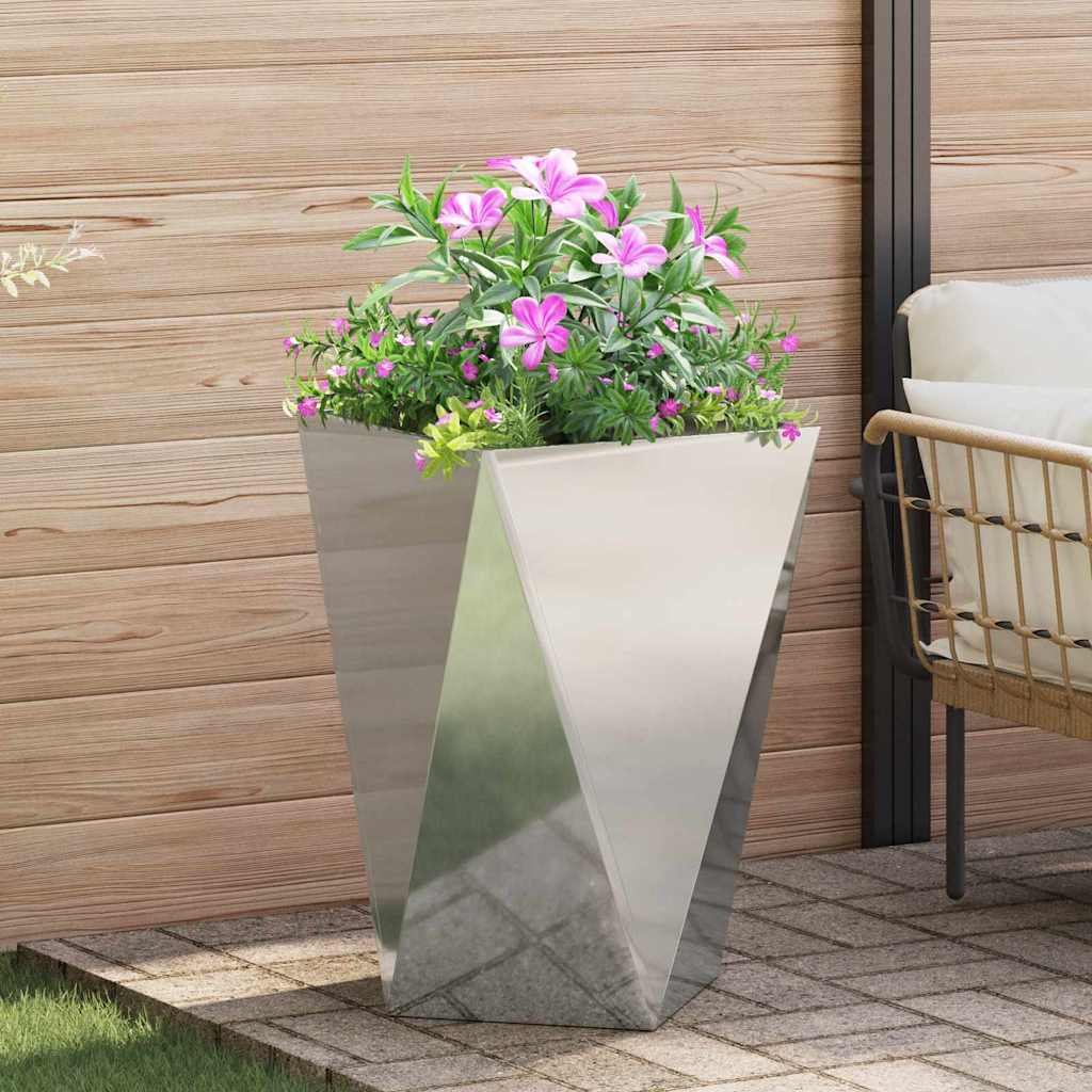 Vidaxx jardinière argent 50 x 50 x 75 cm en acier galvanisé