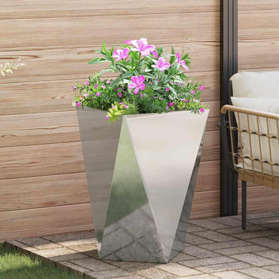 Vidaxx jardinière argent 50 x 50 x 75 cm en acier galvanisé