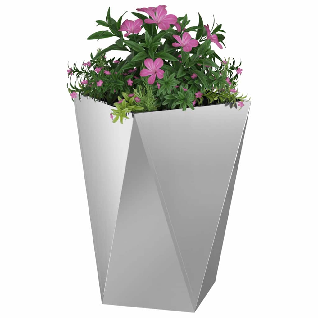 Vidaxx jardinière argent 50 x 50 x 75 cm en acier galvanisé