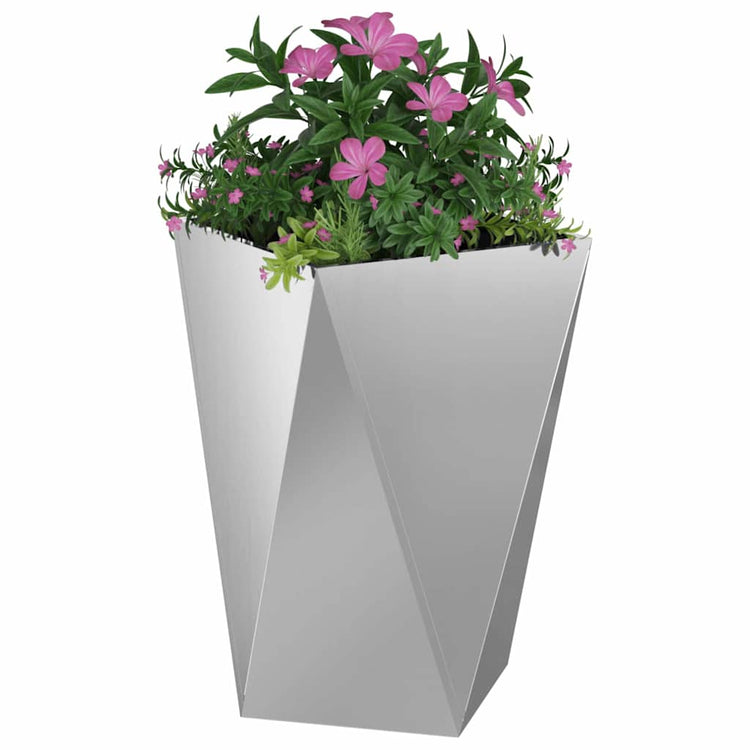 Vidaxx jardinière argent 50 x 50 x 75 cm en acier galvanisé
