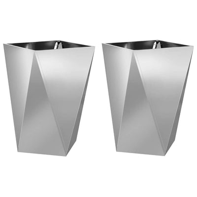 Vidaxx jardinière 2 pcs argent 50 x 50 x 75 cm en acier galvanisé