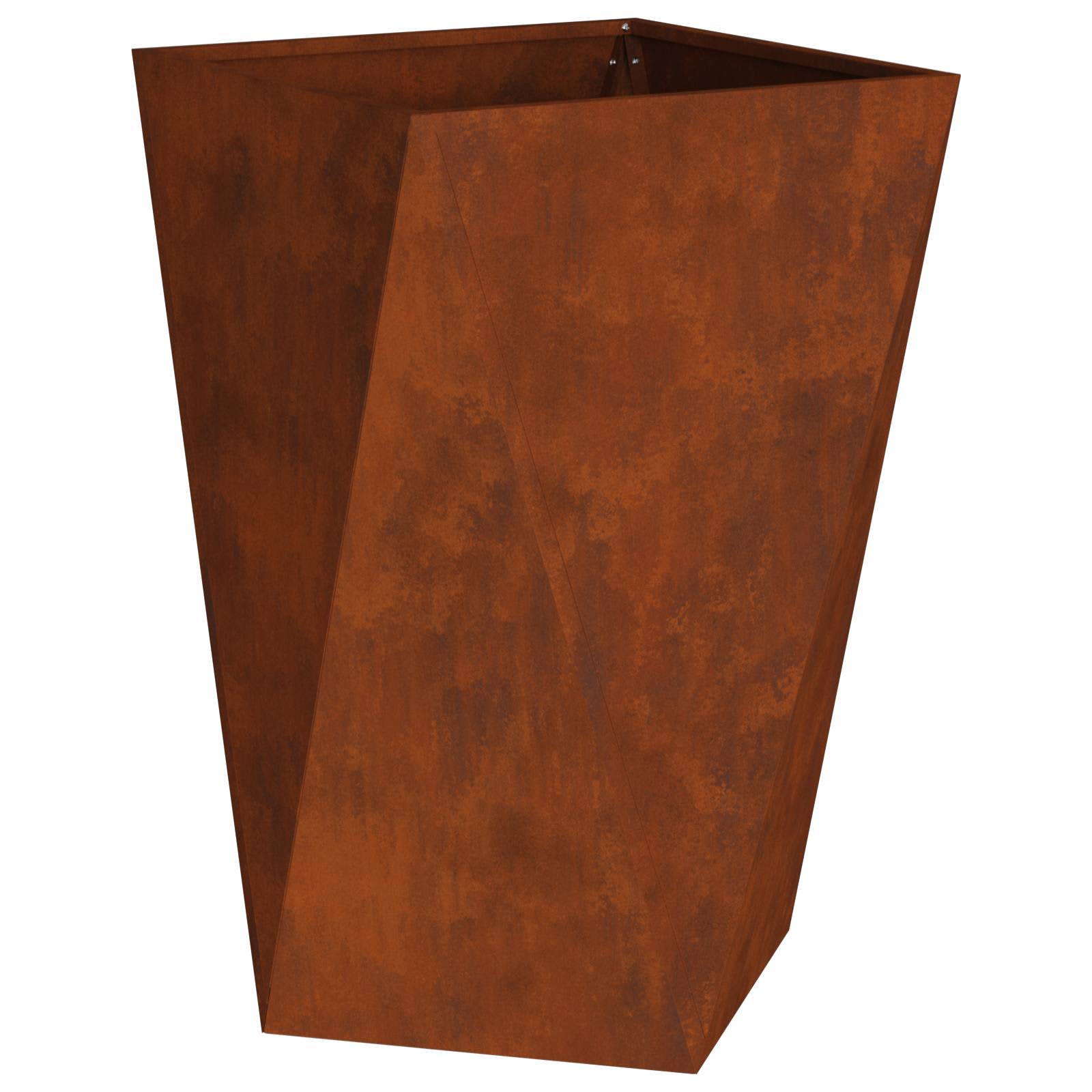 Vidaxl jardinière rouillé 50 x 50 x 75 cm acier corten
