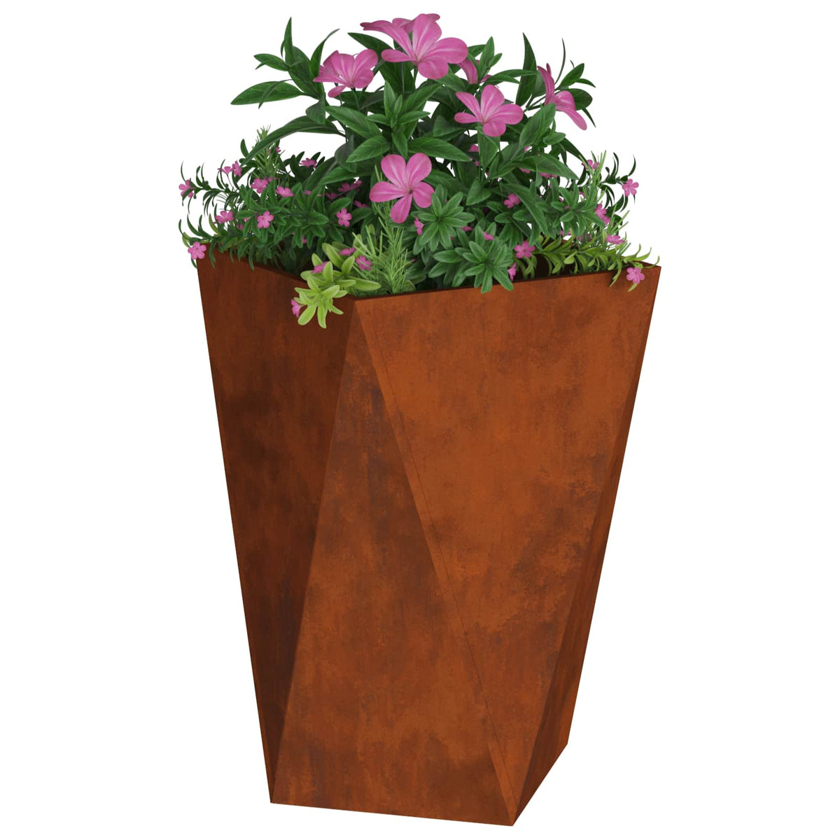 Vidaxl jardinière rouillé 50 x 50 x 75 cm acier corten