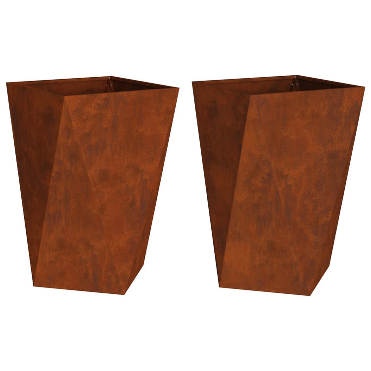 Vidaxx jardinière 2 pcs rouillé 50 x 50 x 75 cm acier corten